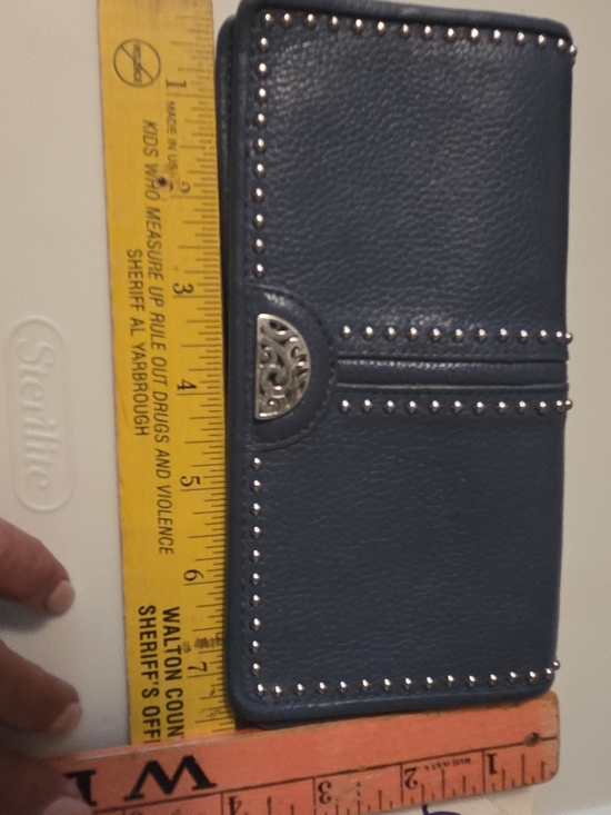 Brighton Accessories - Brighton Navy Blue Studded Leather Wallet